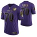 Ravens #70 D.J. Fluker 25th Anniversary Purple Speed Machine Golden Limited Jersey