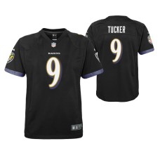 Youth Justin Tucker Baltimore Ravens Black Game Jersey