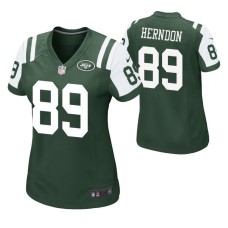 Women New york jets #89 Chris Herndon Green Nike Game Jersey