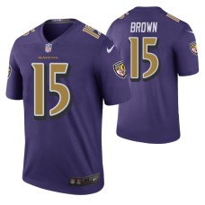 Marquise Brown Baltimore Ravens Purple 2019 NFL Draft Color Rush Legend Jersey