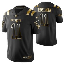 New England Patriots Julian Edelman Golden Edition Black Jersey