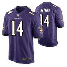 Baltimore Ravens Sammy Watkins #14 Purple Game Jersey