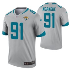 Men Yannick Ngakoue Jacksonville Jaguars Jersey Silver Inverted Legend Edition