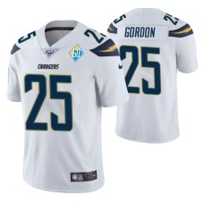 Los Angeles Chargers Melvin Gordon White 60th Anniversary Vapor Limited Men Jersey