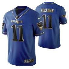 New England Patriots Julian Edelman 2019 Father Day Black Golden Edition Jersey Royal