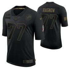 Detroit Lions Frank Ragnow #77 Black Limited 2020 Salute To Service Jersey