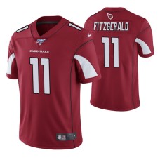 Arizona Cardinals Larry Fitzgerald Cardinal 100th Season Vapor Limited Jersey