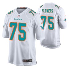 Miami Dolphins Ereck Flowers Game #75 White Jersey