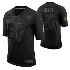 San Francisco 49ers Dwight Clark #87 Black Retired Limited 2020 Salute To Service Jersey