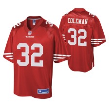 San Francisco 49ers #32 Tevin Coleman Pro Line Men Jersey Scarlet