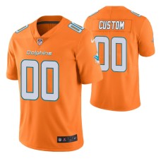 Men Miami Dolphins #00 Custom Orange Nike color rush Limited Jersey