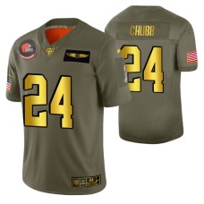 NFL 100th Season Cleveland Browns Nick Chubb Men 2019 Salute to Service Jersey