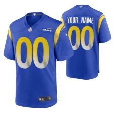 Custom Los Angeles Rams Royal Game Jersey Men