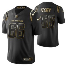 Men Los Angeles Chargers Dan Feeney Golden Limited Black Jersey