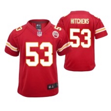 Youth Kansas City Chiefs #53 Anthony Hitchens Red Nike Team Color Game Jersey