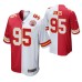 Men Kansas City Chiefs Chris Jones #95 Split Red White Two Tone Game Jersey