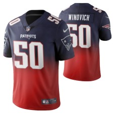 New England Patriots Chase Winovich Men Navy Color Crash Gradient Jersey