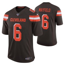 Cleveland Browns Baker Mayfield Brown 100th Season Vapor Limited Jersey