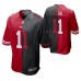 Men San Francisco 49ers Brandon Aiyuk #11 Split Red Black Two Tone Game Jersey