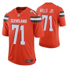 Browns Jedrick Wills Jr. 2020 NFL Draft Orange Jersey Vapor Limited