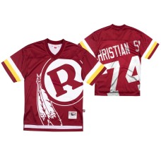 Washington Redskins #74 Geron Christian Sr. Big Face Burgundy Jersey