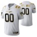 New England Patriots Custom Golden Edition White Jersey