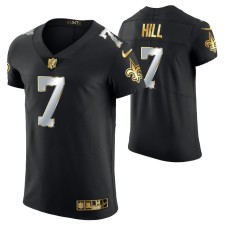 Men New Orleans Saints Taysom Hill Golden Edition Black Elite Jersey