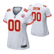 Women Kansas City Chiefs #00 Custom White Nike Game Jersey