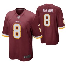 Men Washington Redskins Case Keenum Burgundy Game Jersey