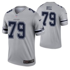 Men Trysten Hill Dallas Cowboys Jersey Gray Inverted Legend Edition