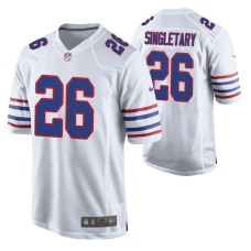 Buffalo Bills Devin Singletary #26 Game White Alternate Jersey