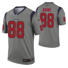 Men Jordan Akins Houston Texans Jersey Gray Inverted Legend Edition