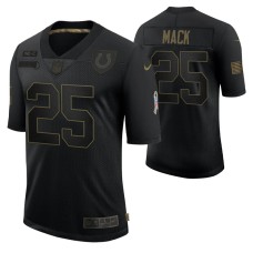 Indianapolis Colts Marlon Mack #25 Black Limited 2020 Salute To Service Jersey