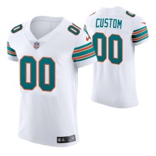 Miami Dolphins No. 00 Custom Vapor Elite White Jersey