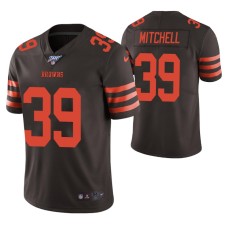 Cleveland Browns Terrance Mitchell Brown 100th Season Color Rush Limited Jersey