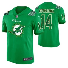 Miami Dolphins Ryan Fitzpatrick Kelly Green St. Patrick Day Men Jersey