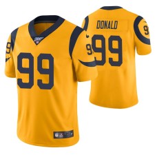 Los Angeles Rams Aaron Donald Jersey 100th Season Gold Color Rush Edition