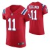 New England Patriots No. 11 Julian Edelman Vapor Elite Red Jersey