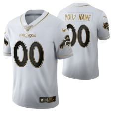 Denver Broncos Custom 100th Season Jersey White Vapor Limited Golden Edition