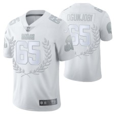 Cleveland Browns #65 Larry Ogunjobi Vapor Limited White Platinum Jersey