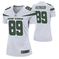 New York Jets #89 Chris Herndon Nike White Women Player Game Jersey