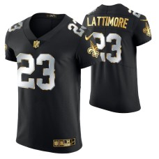 Men New Orleans Saints Marshon Lattimore Golden Edition Black Elite Jersey