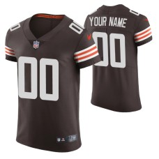 Men Cleveland Browns Custom Vapor Elite Brown Jersey