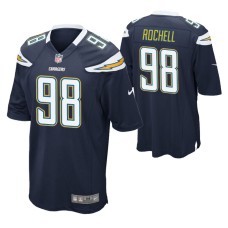 Men Los Angeles Chargers #98 Isaac Rochell Navy Nike Game Jersey