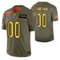 NFL 100th Season Chicago Bears Custom Men 2019 Salute to Service Jersey