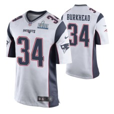 Men New England Patriots Rex Burkhead Super Bowl LIII Nike Game Jersey White