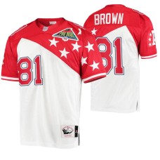 1994 Pro Bowl Las Vegas Raiders #81 Tim Brown White Red AFC Authentic Jersey