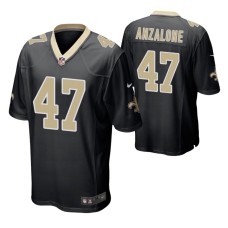 Men New Orleans Saints #47 Alex Anzalone Black Nike Game Jersey