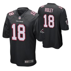 Men Atlanta Falcons #18 Calvin Ridley Black Nike Game Jersey