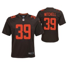 Youth Cleveland Browns Terrance Mitchell Alternate Game #39 Brown Jersey